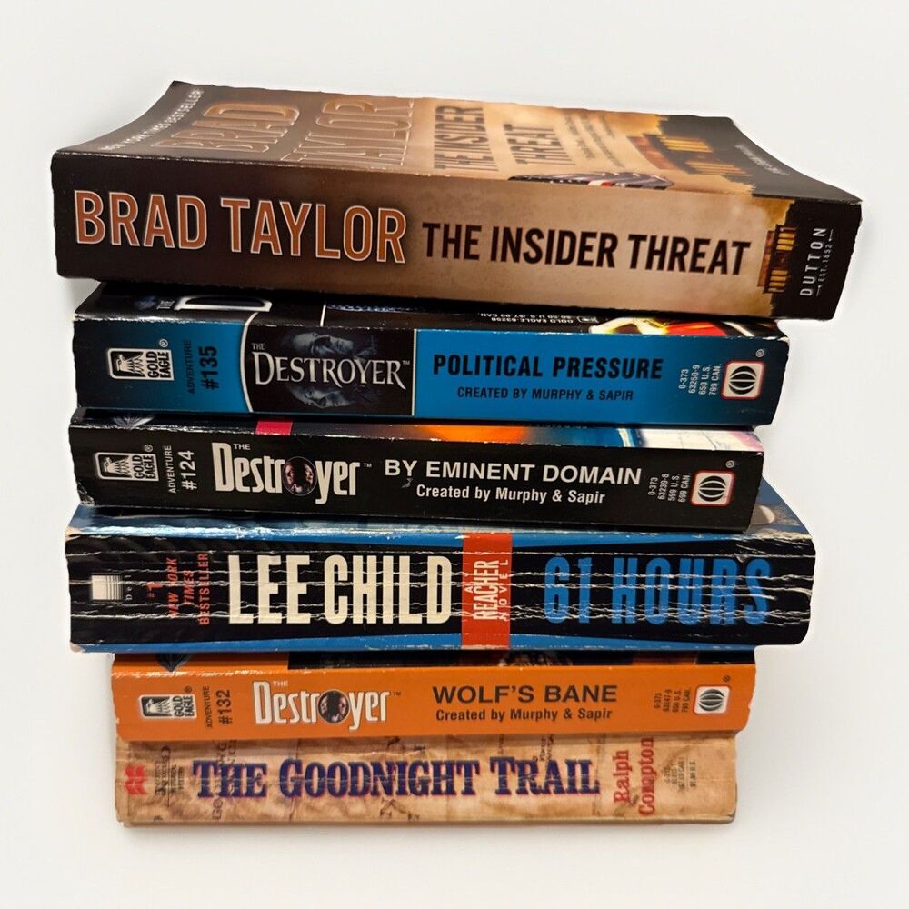 Brad Taylor Lee Child Destroyer Series Thriller Action Paperback Book Lot 6